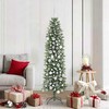 Dirbtinis lieknas Kalėdų medis su 300 LED Žalia ir balta 180 cm