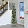 Dirbtinis lieknas Kalėdų medis su 300 LED Žalia ir balta 240 cm