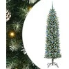 Dirbtinis lieknas Kalėdų medis su 300 LED Žalia ir balta 210 cm