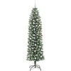 Dirbtinis lieknas Kalėdų medis su 300 LED Žalia ir balta 240 cm