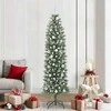 Dirbtinis lieknas Kalėdų medis su 300 LED Žalia ir balta 210 cm