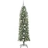Dirbtinis lieknas Kalėdų medis su 300 LED Žalia ir balta 210 cm