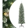 Dirbtinis lieknas Kalėdų medis su 300 LED Žalia ir balta 240 cm