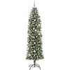 Dirbtinis lieknas Kalėdų medis Žalia ir balta 240 cm