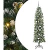 Dirbtinis lieknas Kalėdų medis su 300 LED Žalia ir balta 210 cm