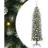 Dirbtinis lieknas Kalėdų medis su 300 LED Žalia ir balta 180 cm