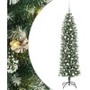 Dirbtinis lieknas Kalėdų medis su 300 LED Žalia ir balta 180 cm
