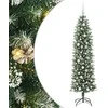 Dirbtinis lieknas Kalėdų medis su 300 LED Žalia ir balta 180 cm