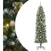 Dirbtinis lieknas Kalėdų medis Žalia ir balta 240 cm
