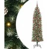 Dirbtinis lieknas Kalėdų medis su 300 LED Žalia ir balta 180 cm