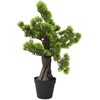 Dirbtinis pinus bonsai medelis su vazonu, 60cm, žalios spalvos