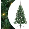 Dirbtinis prieššventinis eglutė su šviesomis Žalia 150 cm PVC