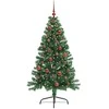 Dirbtinis prieššventinis eglutė su šviesomis Žalia 150 cm PVC