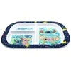Disney Stitch - Microwave-safe children's plate with compartments from the Stitch &amp; Angel collection (19.5 x 22 cm)