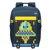 Divoom Pixoo Backpack S Premium Laikapstākļu izturīga mugursoma ar Led Pixel Art Displeju & App vadību Zila