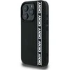 DKNY 3D Rubber Repeat Logo Line Apple iPhone 16 Pro Max dėklas telefonui juodos spalvos