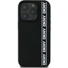 DKNY 3D Rubber Repeat Logo Line Apple iPhone 16 Pro Max dėklas telefonui juodos spalvos