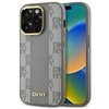 DKNY DKHMP14LPCPVSLE Apple iPhone 14 Pro 6.1" dėklas telefonui pilkos spalvos Leather Checkered Mono Pattern MagSafe