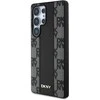 Dėklas DKNY Leather Checkered Pattern MagSafe Samsung Galaxy S25 Ultra juodos spalvos