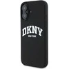DKNY Liquid Silicone Arch Logo MagSafe Apple iPhone 16 Plus dėklas telefonui juodos spalvos