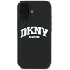 DKNY Liquid Silicone Arch Logo MagSafe Apple iPhone 16 Plus dėklas telefonui juodos spalvos
