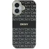 DKNY PC/TPU Repeat Pattern Tonal Stripe Magsafe Apple iPhone 16 dėklas telefonui juodos spalvos