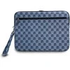 DKNY PU Leather Checkered Pattern and Stripe dėklas nešiojamam kompiuteriui 13/14" rožinės spalvos