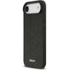 DKNY PU Leather Grid Pattern Magsafe dėklas skirtas Apple iPhone Air juodos spalvos