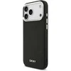 DKNY PU Leather Metal Logo Wrist Chain MagSafe dėklas skirtas Apple iPhone 17 Pro Max juodos spalvos