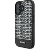 DKNY PU Leather Repeat Pattern Bottom Stripe MagSafe Apple iPhone 16 Plus dėklas telefonui juodos spalvos