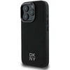 DKNY PU Leather Stack Logo Magsafe Apple iPhone 16 Pro dėklas telefonui juodos spalvos