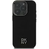 DKNY PU Leather Stack Logo Magsafe Apple iPhone 16 Pro dėklas telefonui juodos spalvos