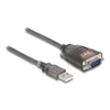 DLC DeLOCK 61400 kabelių lizdinio / kištukinio jungčių tipo keitiklis USB A RS-232 Juoda