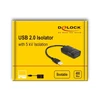 DLC DeLOCK 64225 nuoseklusis keitiklis / kartotuvas / skyriklis USB 2.0 Juoda