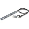 DLC DeLOCK 64273 sąsajos šakotuvas USB 3.2 Gen 1 (3.1 Gen 1) Type-C 5000 Mbit/ai Pilka
