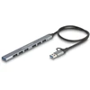 DLC DeLOCK 64273 sąsajos šakotuvas USB 3.2 Gen 1 (3.1 Gen 1) Type-C 5000 Mbit/ai Pilka