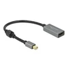 DLC DeLOCK 66570 vaizdo kabelio adapteris 0,2 m Mini DisplayPort HDMI A tipo (standartinis) Juoda, Pilka