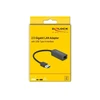 DLC DeLOCK 66646 kabelių lizdinio / kištukinio jungčių tipo keitiklis USB 3.2 Gen 1 RJ45 Juoda