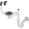 Sifonas granitinėms plautuvėms Deante Space-Saver ZXY_D949, Titanium