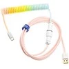 Klaviatūra Ducky Premicord Cotton Candy Coiled Cable susuktas klaviatūros laidas, USB-C į USB-A – 1,8m