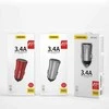Įkroviklis automobilinis Dudao (2xUSB; 3.4A) sidabrinis