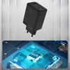 Dudao A29 65W GaN laidinis įkroviklis 2 x USB-C + 1 x USB-A – juodos spalvos