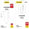 Dudao L16i garso adapteris Lightning su mini lizdu 3.5 mm (baltas)