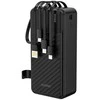 Dudao K11 Max 30000mAh Powerbank su integruotais kabeliais – juodos spalvos