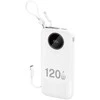 Dudao K13 10000mAh Powerbank su Built-in kabelis – baltos spalvos