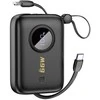 Dudao K14 10000mAh power bank su USB-C / Lightning kabeliais – juodos spalvos