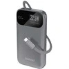Dudao K31 10000 mAh 22.5W PD Powerbank su integruotu kabeliu – pilkos spalvos