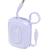 Dudao K32 22.5W 10000 mAh Powerbank with Built-in USB-C/ Lightning Cable - violetinės spalvos
