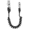 Dudao L20 Pro 4-in-1 USB-A / USB-C – Lightning / USB-C kabelis – juodos spalvos