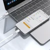 Dudao L25SC 60W USB-C - USB-C laidas su minkštu silikoniniu apvadu 1m - Baltas